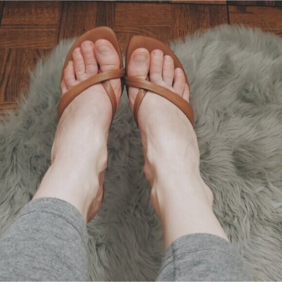 Vintage Slip on Kitten heel leather Sandal - Picture 10 of 12